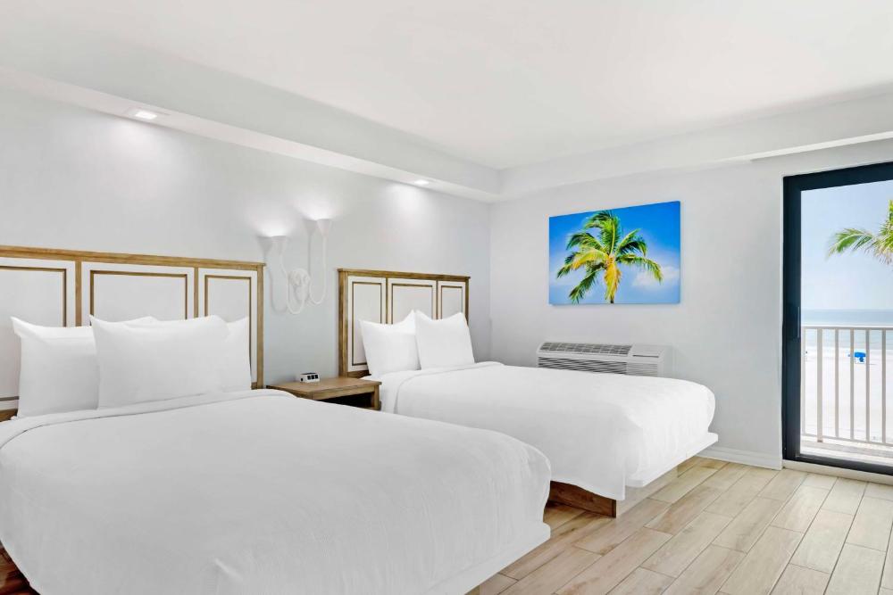 Double Room with Two Double Beds and Roll-In Shower - Disability Access interior